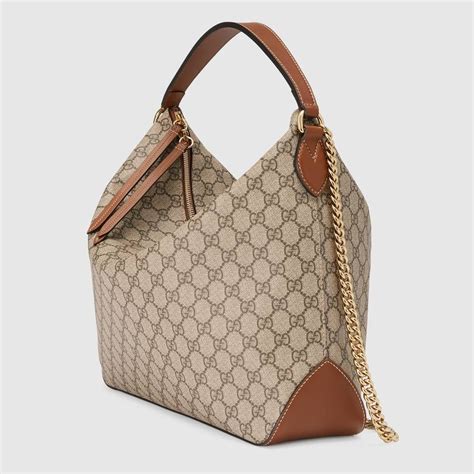 gucci bamboo braided handle large brown leather hobo shoulder bag|gucci hobo bags outlet.